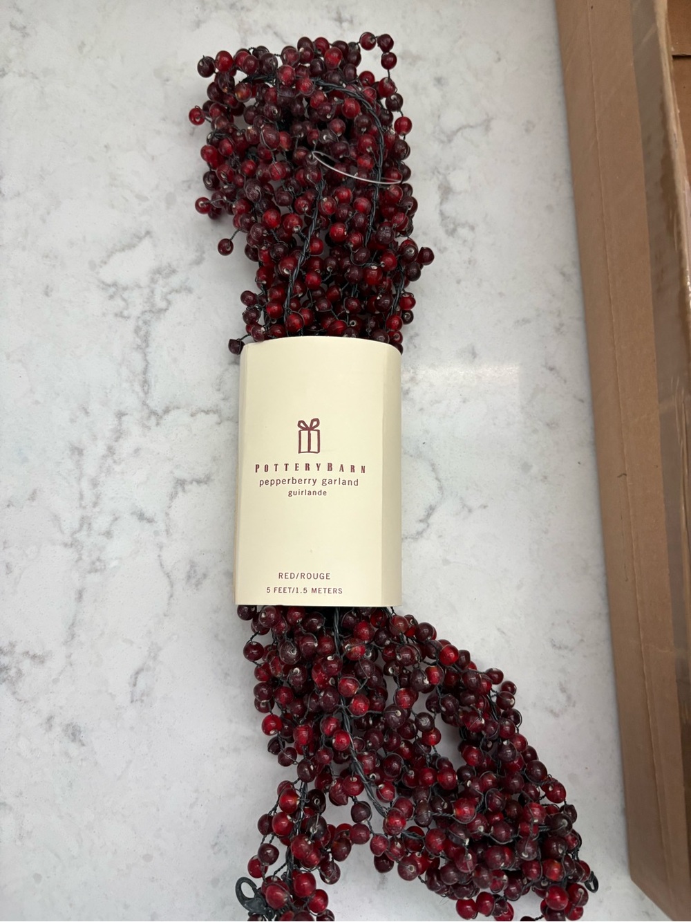 Rare Pottery Barn Red Pepperberry Garland Strand